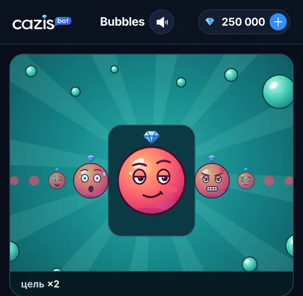 Bubbles в Cazis — экран игры